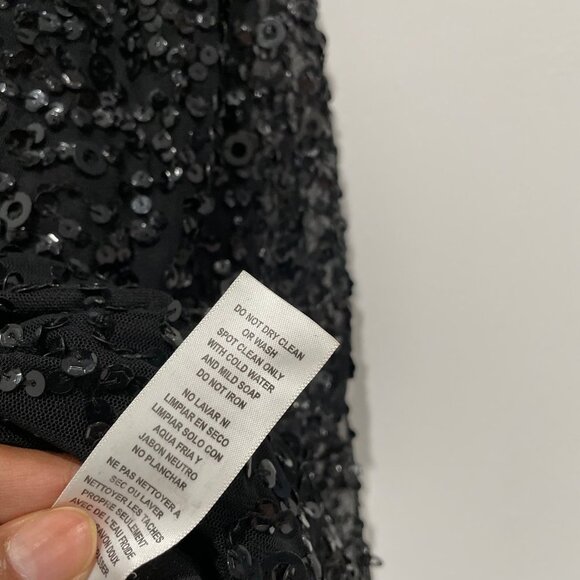 Adrianna Papell Women Black Sequinned Dress Size 18W - Picture 10 of 16